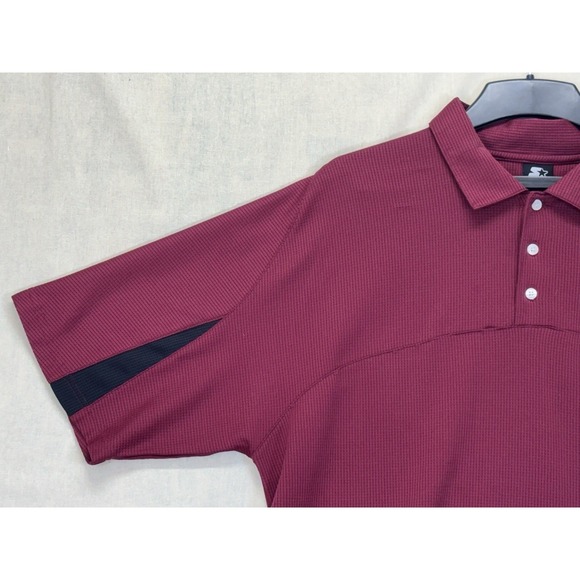 Starter Texas A&M Aggies Polo Shirt Mens XL Maroon Short Sleeve Textured Logo - Picture 7 of 16
